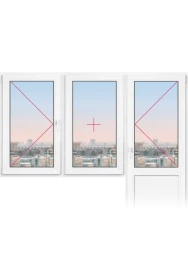 Балконный блок Rehau Delight Design 2100x2100 - фото - 1