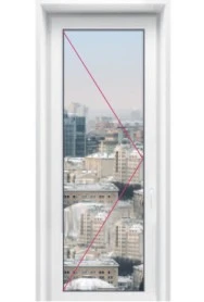 Пластиковая дверь входная с полным остеклением без перегородки - фото - 4